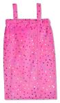 iscream Big Girls' Heart Print Silky Soft Plush Spa Wrap - Bright Foil Hearts, Medium/Large (10-14)