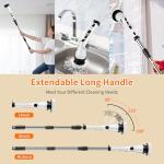 Electric Spin Scrubber, Power Electric Scrubber for Cleaning, Shower Cordless Cleaning Brush with 6 Adjustable Angles,8 Brush Heads, 3 Speed Mode, Electric Cleaning Brush for Bathroom/Tub/Floor/Tile