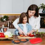 MKYSAIL Quick-Heat Microwave Egg Cooker|Poacher|fryer,Multi-use microwave egg maker for Breakfast Sandwiches,Dishwasher-Safe,Save Time,Portable for Home,Travel,Gifts(red)