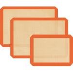 Silicone Baking Mat Set of 3, Silicone Baking Mats Cookie Sheet, Non-Stick Mats for Baking, Easy Clean & Reusable Oven Baking Sheet for Making Macaroons, Cookies