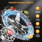 H-Duka Blender for Smoothies 64 oz Capacity Countertop Blenders for Kitchen Powerful Smoothie Blender with BPA Free Container, Ice Crushing, Frozen Drinks, Puree, Protein Shakes,Dishwasher Safe