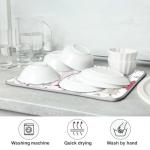 Nander Beautiful Christmas Tree Dish Drying Mat for Kitchen Counter, Absorbent Reversible Dish Draining Mat,Rack Pad for Countertop, 16 x 18 Inches