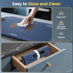 Kourice Warming Mat for Food, Food Warmer with 4 Level Adjustable Temperature, Full Surface Heating, Rollable & Portable Food Warming Mat，Electric Warming Tray for Buffets Party and Home Daily Use