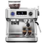 Kndko Double Boiler Espresso Machines with Built-in 30 Grind Settings, 20 Bar Stainless Steel Coffee Maker with Milk Frother Steam Wand, Barista Espresso Maker for Home Cappuccino Latte & Americano