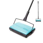 Yocada Carpet Sweeper Cleaner for Home Office Low&Undercoat Carpets Rugs Pet Hair Dust Scraps Paper Small Rubbish Cleaning with a Brush Blue