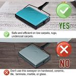 Yocada Carpet Sweeper Cleaner for Home Office Low&Undercoat Carpets Rugs Pet Hair Dust Scraps Paper Small Rubbish Cleaning with a Brush Blue