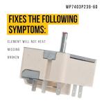 PartsBroz WP7403P239-60 Infinite Burner Switch - Compatible With Whirlpool Maytag Magic Chef Crosley Wall Oven Cooktop Range - Replaces AP6011291 PS11744487 7403P239-60 7403P372-60 WP7403P239-60VP