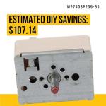 PartsBroz WP7403P239-60 Infinite Burner Switch - Compatible With Whirlpool Maytag Magic Chef Crosley Wall Oven Cooktop Range - Replaces AP6011291 PS11744487 7403P239-60 7403P372-60 WP7403P239-60VP