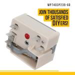PartsBroz WP7403P239-60 Infinite Burner Switch - Compatible With Whirlpool Maytag Magic Chef Crosley Wall Oven Cooktop Range - Replaces AP6011291 PS11744487 7403P239-60 7403P372-60 WP7403P239-60VP