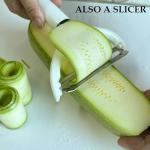 2PCS Cabbage Shredder Slicer Peeler for Coleslaw, Cabbage Cutter Grater Shredder for Sauerkraut, Large Y Peeler Wide Blade Vegetable Peeler, White with Green