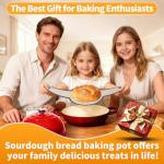 ONKO Sourdough Bread Dutch Oven, 6QT Dutch Oven for Sourdough Bread Baking, Enameled Cast Iron Bread Dome, Round Ceramic Dutch Ovens Pot with Lid for Homemade