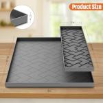 Silicone Mat for Ninja Slushie Machine&Ninja Creami- Removable 22.5"*15"*0.7" Countertop Protector Mat,Concave Convex Design, Leak-Proof and Slip-Resistant ice Gream Maker&Slushie Machine Accessories