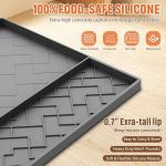 Silicone Mat for Ninja Slushie Machine&Ninja Creami- Removable 22.5"*15"*0.7" Countertop Protector Mat,Concave Convex Design, Leak-Proof and Slip-Resistant ice Gream Maker&Slushie Machine Accessories
