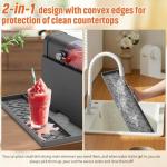 Silicone Mat for Ninja Slushie Machine&Ninja Creami- Removable 22.5"*15"*0.7" Countertop Protector Mat,Concave Convex Design, Leak-Proof and Slip-Resistant ice Gream Maker&Slushie Machine Accessories