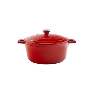 IMUSA USA, Red 5 Quart Cast Aluminum Dutch Oven With Stainless Steel Knob