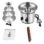 4 Tier Chocolate Fountain Machine, 170W Electric Chocolate Fondue Fountain Machine Large Capacity Stainless Steel Electric Melting Machine w/Pure Copper Motor for Cafes Hotels Juice Stores