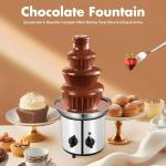 4 Tier Chocolate Fountain Machine, 170W Electric Chocolate Fondue Fountain Machine Large Capacity Stainless Steel Electric Melting Machine w/Pure Copper Motor for Cafes Hotels Juice Stores