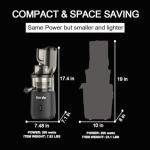 Slow Masticating Cold Press Juicer: Cold Pressed Juicer Machines For Vegetable And Fruit 200W, Matte Grey