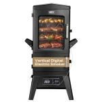 Vertical Electric Smoker with Cover & Meat Probe, BBQ Smokers with 4 Cooking Grates, 633 Sq.in Cooking Space, LED Temperature Control for Outdoor Cooking,Smoke Ribs,Brisket,Chicken