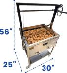 12 Gallon Deep Fryer Cart with Basket Lift | Portable 4 Wheel Large Batch Fryer | Stainless Steel | Outdoor Propane Frying Cart for Turkey, Fish, and More | Commercial & Backyard Use | Patent Pending