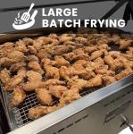 12 Gallon Deep Fryer Cart with Basket Lift | Portable 4 Wheel Large Batch Fryer | Stainless Steel | Outdoor Propane Frying Cart for Turkey, Fish, and More | Commercial & Backyard Use | Patent Pending