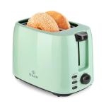 iSiLER 2 Slice Toaster, 1.3 Inches Wide Slot Bagel Toaster with 7 Shade Settings and Double Side Baking, Removable Crumb Tray, Defrost Cancel Function Green