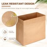 Humyoun 30 Pcs Trash Compactor Bags for Kitchen Pre-Cuffed Heavy Duty Kraft Paper Compactor Bags with Waterproof Liner Reinforced Bottom for Kitchen Use, 20.47 x 15.75 x 8.66"