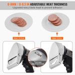 VEVOR Electric Shawarma Knife, 80W Professional Turkish Kebab Knife, Commercial Stainless Steel Gyro Cutter, Doner Kebab Meat Slicer with 2 Blades, Φ4/100mm Blade Diameter, 0-8mm Adjustable Thickness