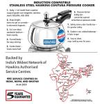 Hawkins 3 Litre Contura Pressure Cooker, Stainless Steel Inner Lid Cooker, Handi Cooker, Induction Cooker, Silver (SSC30)