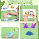 Silicone Art Mat for Crafts, 24" x 16" Painting Mat for Kids with Raised Sides to Stay Tidy, Paint Craft Mats for Clay, Resin, Slime, Jewelry-Making & Crafts Creation (Green)