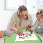 Silicone Art Mat for Crafts, 24" x 16" Painting Mat for Kids with Raised Sides to Stay Tidy, Paint Craft Mats for Clay, Resin, Slime, Jewelry-Making & Crafts Creation (Green)