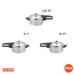 IMUSA 4.2 Quart Stovetop Aluminum Presure Cooker with safety valves for risk-free opening