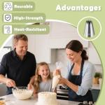 FANTEXY 3 Pieces 9FT Large Piping Tips for Cake Decorating, Frosting Piping Kit, Churro Maker,Cake Decorating Kit,Cake Decorating Supplies for Churros,Frosting Tips for Cupcake Cookie