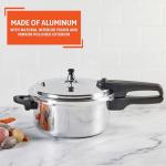 IMUSA 4.2 Quart Stovetop Aluminum Presure Cooker with safety valves for risk-free opening