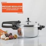 IMUSA 4.2 Quart Stovetop Aluminum Presure Cooker with safety valves for risk-free opening
