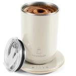 Automatic Self Stirring Coffee Mug with Temperature Control,Type-C Magnetic Mixing Cup,3 Heat Levels,8-Hour Shut-Off,USB Rechargeable Stainless Steel Smart Mug for Tea Milk Protein Shakes White 11oz