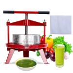 2.38 Gallon Fruit Wine Press - Heavy-duty Stainless Steel Cider Press with T-Handle & Swing Cross Beam for Apple, Grape, Home Brewing Juice Making