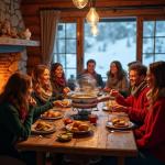 Artestia Swiss Fondue Set for Party - 2L Large Capacity Cheese Fondue Pot Melting Chocolate, Ceramic Fondue Pot, 6 Fondue Forks, Christmas, Wedding Gifts (Rockies Reverie)