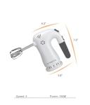 Max Life 5-Speed Electric Hand Mixer, White, With Beater Stand, Superior Power and Efficiency