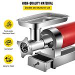 VEVOR, 661 Lbs/Hour1100 W Machine, 1.5 HP Electric Mincer with 2 Grinding Plates, Sausage Kit Set Meat Grinder Heavy Duty, Home Kitchen & Commercial Use Red, 1100 W