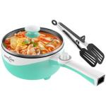 Audecook Hot Pot Electric, 1.7L Mini Electric Skillet Portable Nonstick Sauté Pan with Power Adjustment,Ramen Cooker Travel Multicooker for Steak/Soup/Egg/Oatmeal/Noodles