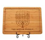 Custom Cutting Board for Hanukkah & Shabbat Shalom, Challah Cutting Board, Engraved Gifts for Jewish Wedding and Family Kitchen Decorations, Personalized Charcuterie Board, Housewarming Gifts