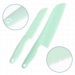 LIQWEI 2pcs Lettuce Knife, 11-Inch and 8-Inch Nylon Knives, Plastic Lettuce Knife to Prevent Browning, Dishwasher Safe Kitchen Utensils, Perfect for Vegetables, Fruits, Bread, Cake, and Salad