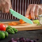 LIQWEI 2pcs Lettuce Knife, 11-Inch and 8-Inch Nylon Knives, Plastic Lettuce Knife to Prevent Browning, Dishwasher Safe Kitchen Utensils, Perfect for Vegetables, Fruits, Bread, Cake, and Salad