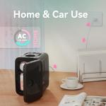 EUHOMY Mini Fridge, 4 Liter/6 Cans AC/DC Small Refrigerator for Skincare, Portable Cooler and Warmer for Skin Care, Cosmetics, Beverage, 4L Makeup Mini Fridge for Bedroom, Car, Office, Dorm, Black