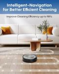 Robot Vacuum and Mop Combo, 3 in 1 Robotic Vacuum Cleaner with 4000Pa Max Suction Brushless Motor, Tangle Free, Auto Charging, Schedule, App/Remote Control, Ideal for Hard Floor, Pet Hair, Carpet