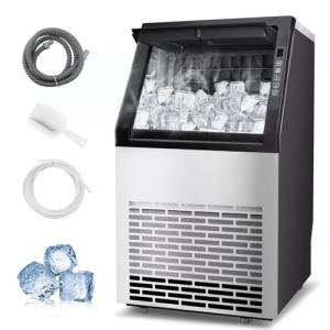 99lbs/24H Commercial Ice Maker Machine, Large Stainless Steel Under Counter ice Machine with 22lbs Ice Storage Bin, Ideal for Restaurant, Bars, Home and Offices