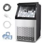 99lbs/24H Commercial Ice Maker Machine, Large Stainless Steel Under Counter ice Machine with 22lbs Ice Storage Bin, Ideal for Restaurant, Bars, Home and Offices