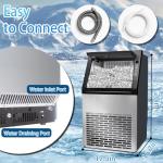 99lbs/24H Commercial Ice Maker Machine, Large Stainless Steel Under Counter ice Machine with 22lbs Ice Storage Bin, Ideal for Restaurant, Bars, Home and Offices