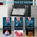 99lbs/24H Commercial Ice Maker Machine, Large Stainless Steel Under Counter ice Machine with 22lbs Ice Storage Bin, Ideal for Restaurant, Bars, Home and Offices